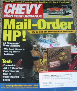 CHEVY HIGH PERFORMANCE 2002 OCT - '53 BLOWN SIX